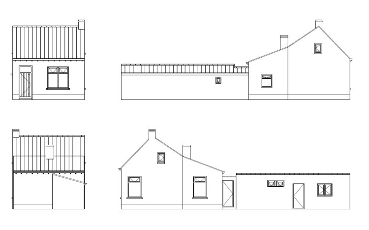 Drawing of the original house